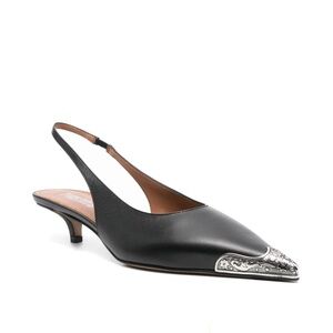 Paris Texas Black Slingback Heels